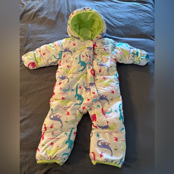Columbia Infant Snuggle Bunny Down-Filled Bunting, Dinosaur Print - Picture 1 of 6